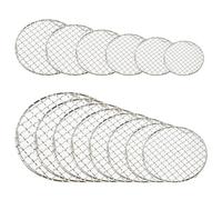Lagomloot Grille de refroidissement ronde, plaque de gril en acier inoxydable 201 avec 3 pieds pour cuisson, rôtir, séchage, facile à nettoyer, accessoire de four argenté, 13-35 cm