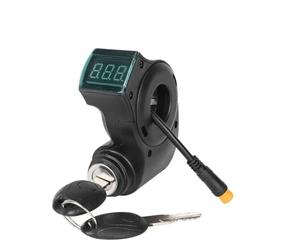 Lagomloot Interrupteur de guidon de scooter électrique, affichage à 3 broches avec moniteur de tension en temps réel pour Kukirin G2 Pro, pièce de rechange ABS noir