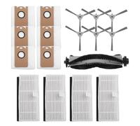 Lagomloot Kit d'accessoires de rechange pour aspirateur iHome Autovac pour Nova S1 Pro, brosses latérales, filtres compatibles avec iHRVS1PRO-3BLK Orbita pour aspirateur Eclipse Luna