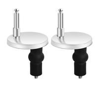 Lagomloot Kit de charnière pour siège de toilette, boulon monté sur le dessus et vis avec caoutchouc pour fixation de 47 mm et 55 mm, accessoires en acier pour salle de bain