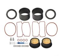 Lagomloot Kit de manchon de cylindre de compresseur d'air 1500 W sans huile silencieux pour réparation de piston avec ressort pour fixation d'outils professionnels en caoutchouc noir