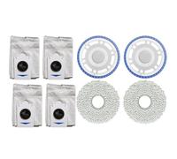 Lagomloot Kit de support et de serpillères, compatible avec ECOVACS T30S Combo/Pro/T50/N30 pour Omni Series, 2 supports, 2 coussinets et 4 sacs de rechange