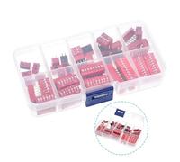 Lagomloot Kit d'interrupteurs DIP, 9 voies de 2,54 mm pour assortiment de bascule, ensemble mixte de 45 pièces pour projets électroniques
