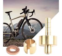 Lagomloot Kit tête olive et aiguille à huile pour vélo - Pièces de rechange CNC en cuivre pour freins à disque HOPE TECH3 V4/E4/X2, 4 jeux avec entretoises dorées