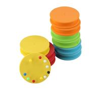 Lagomloot Lot de 10 enrouleurs de ligne de pêche en mousse EVA avec épingles, 65 x 17 mm, bobines compactes pour un rangement sans nœuds, couleurs mélangées, légères et