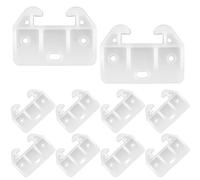 Lagomloot Lot de 10 guides de tiroir en plastique, pièces de rechange pour commode, armoire, armoire de cuisine, blanc