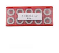 Lagomloot Lot de 10 inserts de tournage ronds en carbure massif de 16 mm avec angle de coupe de 30°, épaisseur de 3 mm, pour tour à bois et tournage de bol