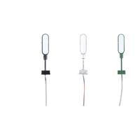 Lagomloot Lot de 10 lampes LED pour modélisme ferroviaire, mât en treillis et lampe de plate-forme de 28 mm pour tracés de voie 3 V/12-16 V, lot de 10 avec résistances