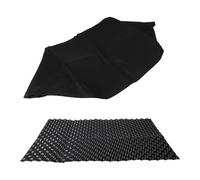 Lagomloot Lot de 2 accessoires de jardinière en métal, géotextile et plaque inférieure étanche pour jardin extérieur, noir, 60 x 60 x 43 cm