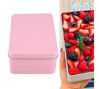 Lagomloot Lot de 2 boîtes de rangement rectangulaires en fer blanc pour bijoux, bonbons, fournitures de bureau, argenté, 18 x 11 x 5,5 cm