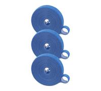 Lagomloot Lot de 3 attaches auto-agrippantes en nylon pour plantes de jardin, câbles de support pour fleurs, arbres, câbles flexibles verts pour la maison et le bureau