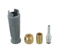 Lagomloot Lot de 4 raccords de tuyau avec manchon, compatibles avec les embouts de tuyau HD5/11P/HD400/HD600/HD6-15C, connecteurs en fer et cuivre en plastique