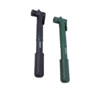 Lagomloot Mini pompe à vélo, gonfleur portable avec buses américaines et françaises, nylon + ABS Air pour vélo de route, VTT, noir