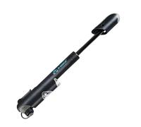 Lagomloot Mini pompe à vélo, gonfleur portable haute pression avec jauge pour vélos de route et pliables, 120 PSI max avec compatibilité avec valve américaine/française