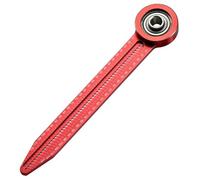 Lagomloot Outil de dessin circulaire en alliage d'aluminium, échelle claire précise avec roulements lisses pour le travail du bois, rouge, 140 x 28 mm