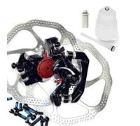 Lagomloot Outil d'huile de frein à disque de vélo, kit d'entonnoir en plastique pour VTT à trou fileté M5, kit d'entretien compact et portable, blanc