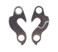 Lagomloot Patte de dérailleur arrière en alliage, compatible avec TREK Focus pour Scott pour GT pour Fuji Bikes, crochet de queue argenté avec vis