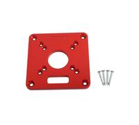 Lagomloot Plaque d'insertion de table de routeur en alliage d'aluminium, planche à rabat rouge pour une coupe et un perçage précis, compatible avec RT0700C et plus encore