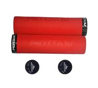 Lagomloot Poignées souples pour guidon de vélo de route, revêtement éponge antidérapant pour absorption des chocs, rouge, 130 mm x 22,2 mm