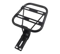 Lagomloot Porte-bagages arrière de vélo électrique, support de coffre en acier avec trous de montage pour la plupart des vélos électriques, porte-bagages noir, 24,5 x 18,5 x 16,5 cm