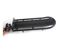 Lagomloot Porte-bagages arrière réglable en alliage d'aluminium monté sur tige de selle pour tubes de 27,2 à 31,8 mm, support de sac de voyage extensible, noir