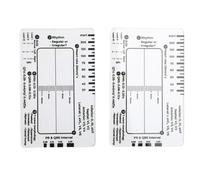 Lagomloot Règle ECG à 7 étapes pour interprétation cardiaque Pied à coulisse en plastique transparent avec repères d'onde PR/QRS/ST/T, aide à l'évaluation à 7 étapes pour les étudiants et les