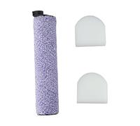 Lagomloot Rouleau de brosse de rechange pour Shark pour hydrovac AW201/AW302/WD101/WD201/WD100/WD200, lot de 3 rouleaux en plastique blanc, 25,2 cm, poils d'animaux