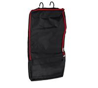 Lagomloot Sac de rangement pour bride de cheval et dos nu, organiseur à 3 crochets avec poches pour remorque de grange, polyester noir, 66 x 38 x 7,6 cm