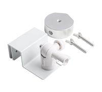 Lagomloot Support de gouttière en alliage d'aluminium, résistant aux intempéries, support stable avec rotation à 360° pour Starlink Mini, kit adaptateur blanc, pas pour tuyau rond
