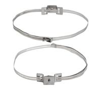 Lagomloot Support de panneau en métal réglable pour poteaux carrés ronds de 10 à 38 cm, kit de montage robuste avec vis pour poteaux utilitaires et boîtes aux lettres, ensemble de supports de poteau