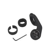 Lagomloot Support d'extension de potence de vélo, base en aluminium CNC pour Garmin Edge, adaptateur en plastique noir avec kit de clé