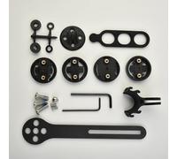 Lagomloot Support d'ordinateur de vélo en fibre de carbone, compatible avec Bryton pour Garmin Giant, support de guidon avec lumière et clip pour appareil photo