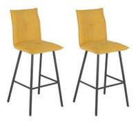 LAGOS - Lot de 2 Tabourets Jaunes Assise H76cm - Altobuy Jaune G