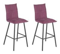 LAGOS - Lot de 2 Tabourets Violets Assise H65cm -