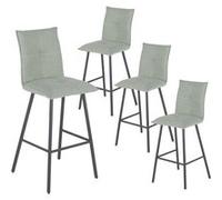 LAGOS - Lot de 4 Tabourets Vert d'Eau Hauteur H76cm - Altobuy Vert G