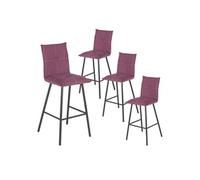 LAGOS - Lot de 4 Tabourets Violets Hauteur H65cm - Altobuy Violet