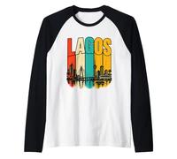 Lagos, Nigéria, Skyline, City Pride, Style rétro Manche Raglan