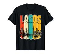 Lagos, Nigéria, Skyline, City Pride, Style rétro T-Shirt