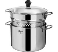 Lagostina 010175021022 Marmite à pâtes 5 l 22 cm Acier inoxydable