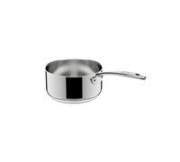 Lagostina Accademia Lagofusion Casserole Acier Inoxydable 18/10 à Poignée Longue Ø 18 cm, Casserole Induction, Gaz et Four, Extérieur Poli et Intérieur Satiné, Poignée Rivetée, Fond 5 Couches