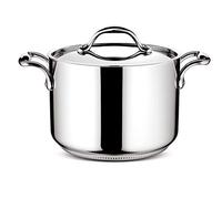 LAGOSTINA ACCADEMIA LAGOFUSION Marmite inox 24cm (6,7 L) + couvercle Tous feux dont induction Poignée rivetée robuste Italie Garantie 25 ans 011116020524