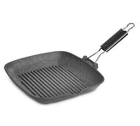 Lagostina Antiadhésif spécial Grill, aluminium moulé sous pression, gris, 28 x 28 cm