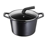 Lagostina Aroma Casserole à 2 poignées avec couvercle, casserole en aluminium moulé sous pression Ø 22 cm, casserole à induction, gaz et four avec indicateur de cuisson thermo-Signal, revêtement