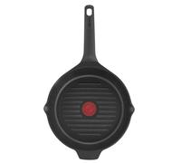 Lagostina Aroma Grill Grill grill antiadhésif rond en aluminium moulé sous pression Ø 26 cm, poêle à induction, gaz et four avec indicateur de cuisson thermo-Signal et revêtement titane