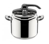 Lagostina Novia Vitamin Lagoeasy'UP Autocuiseur 9 L en Acier Inoxydable 18/10 Ø 24 cm, Casserole Induction et à Gaz, Couvercle intelligent et Ouverture Facile, avec Panier, Ecodose, Livre de Recettes