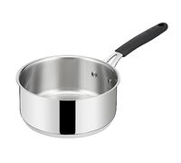 Lagostina Tempra Acier Casserole Fonda Manche Longue, Casserole Ø 20 cm en Acier Inoxydable 18/10 avec Fond Lagotherm et Manche Longue en Silicone