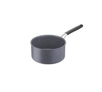 Lagostina Tempra Mineral Casserole fond manche longue en acier et aluminium avec revêtement minéral+ Ø 16 cm, poignée en silicone, effet pierre, adaptée à toutes les sources de chaleur