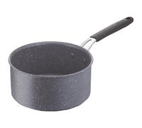 Lagostina Tempra Mineral Casserole fond manche longue en acier et aluminium avec revêtement minéral+ Ø 20 cm, poignée en silicone, effet pierre, adaptée à toutes les sources de chaleur