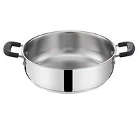 Lagostina Casserole pratique en acier 18/10 avec doubles poignées en silicone, casserole pour induction, gaz et four jusqu'à 210°, 24 cm