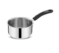 Lagostina Casserole Pratique en Acier 18/10 avec Manche Long en Silicone, Casserole pour Induction, gaz et Four jusqu'à 210°, 14 cm